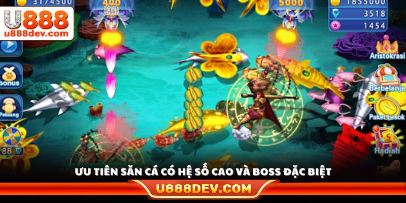 Tập trung bắn những loại cá có hệ số thưởng cao